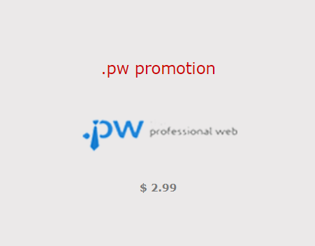 $2.99 .PW Domain Promos and Deals