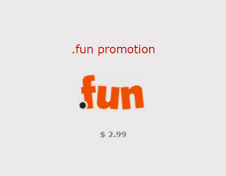 $2.99 .FUN Domain Promos and Deals