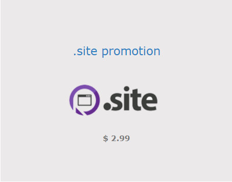$2.99 .SITE Domain Promos and Deals