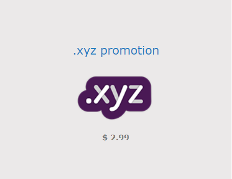 $2.99 .XYZ Domain Promos and Deals