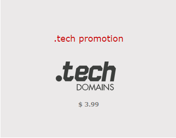 $3.99 .TECH Domain Promos and Deals