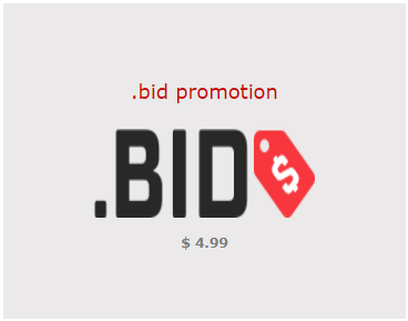 $4.99 .BID Domain Promos and Deals