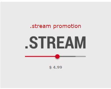 $4.99 .STREAM Domain Promos and Deals