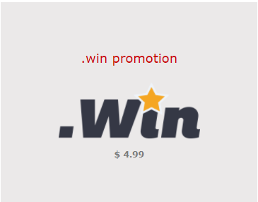 $4.99 .WIN Domain Promos and Deals