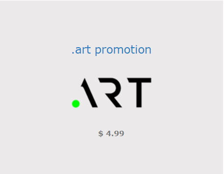 $4.99 .ART Domain Promos and Deals