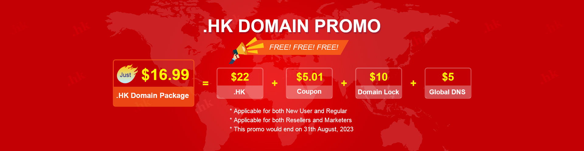 Promos and Deals - Save on .HK Domains | NiceNIC.NET