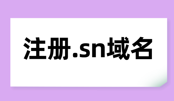 注册sn域名