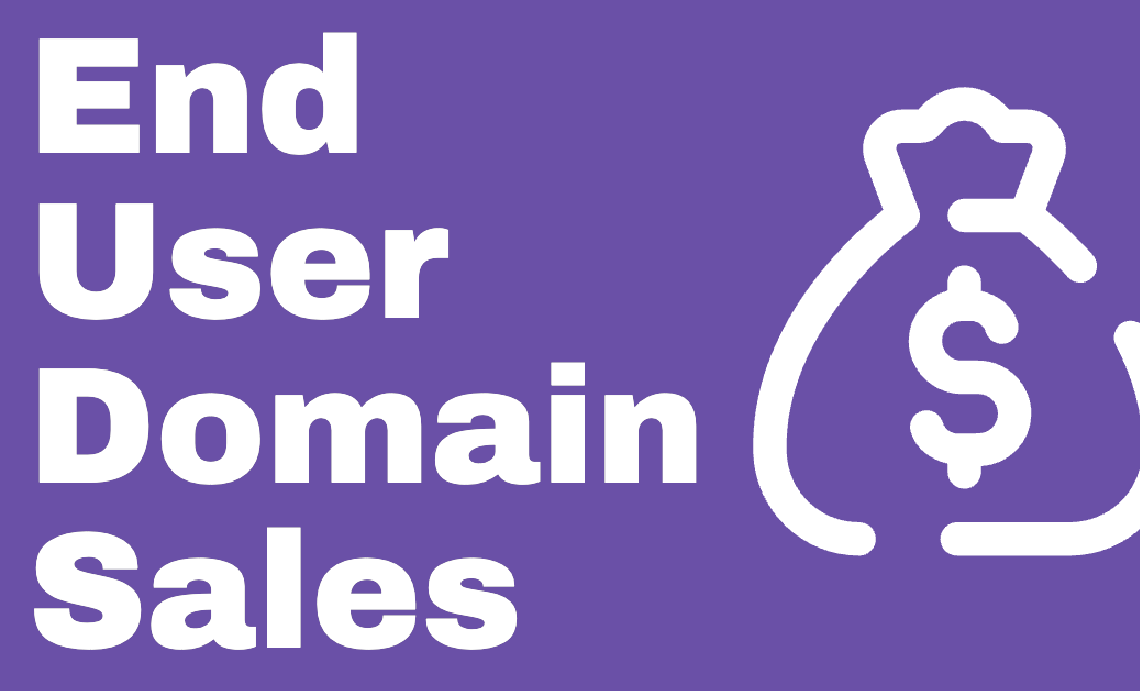 End user domain name sales up to $100k