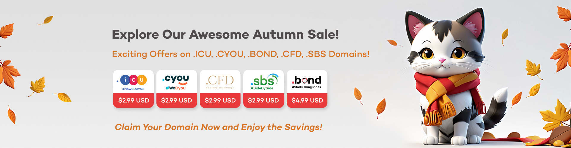 $2.99 Promotion: Special offer on .SBS domain names $2.99 Promotion: Special offer on .SBS domain names