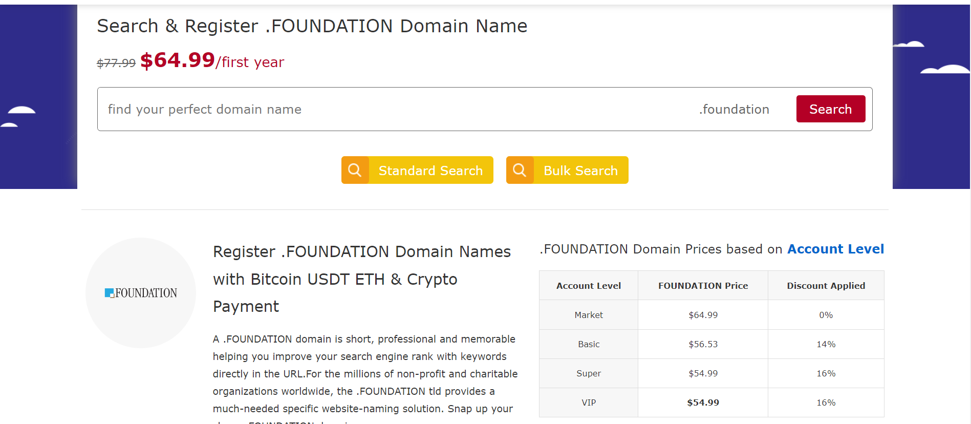 Promos and Deals - Save on .FOUNDATION Domains | Best Price of the Year