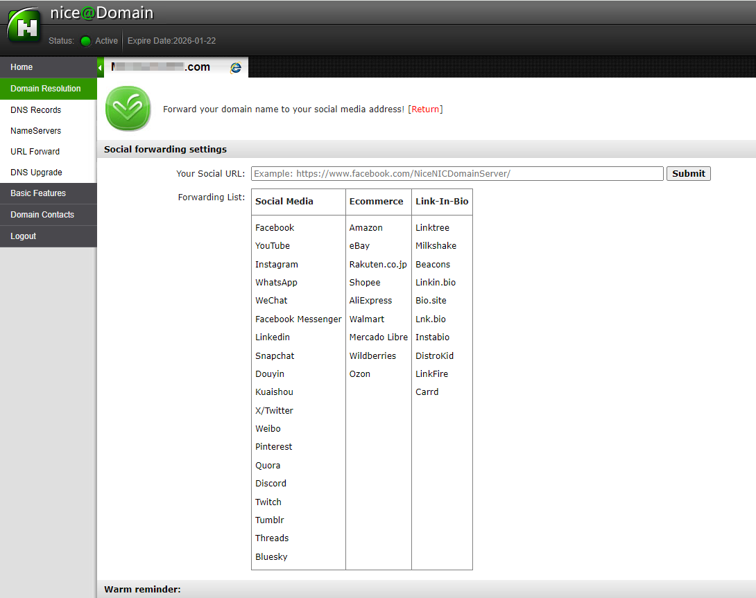 What is .COM Social URL Forwarding or .COM Domain Name's Social Redirect? What is .COM Social URL Forwarding or .COM Domain Name's Social Redirect?