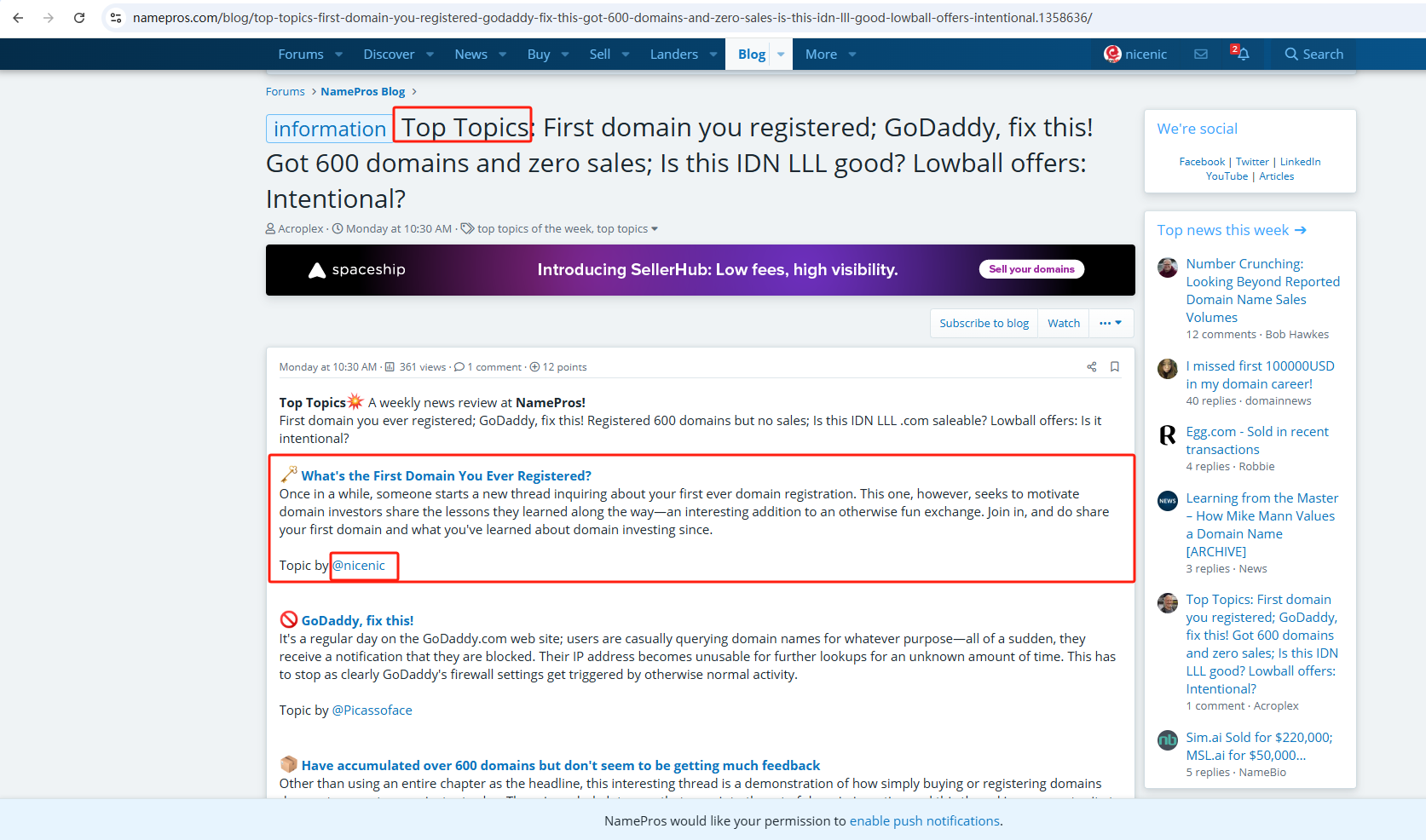 NamePros Top Topic Sparks Domain Nostalgia – And Shines a Light on NiceNIC’s Unique Perks NamePros Top Topic Sparks Domain Nostalgia – And Shines a Light on NiceNIC’s Unique Perks