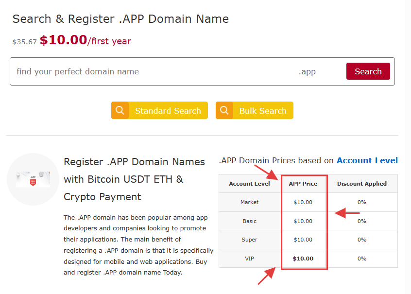 Secure Your .APP Domain for Just $10