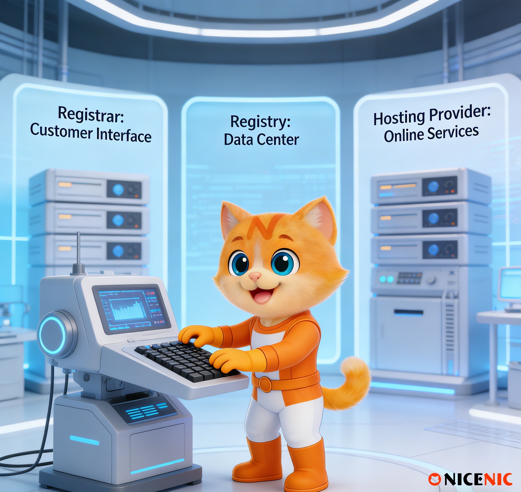 Registrar vs Registry vs Hosting Provider: Who Does What?