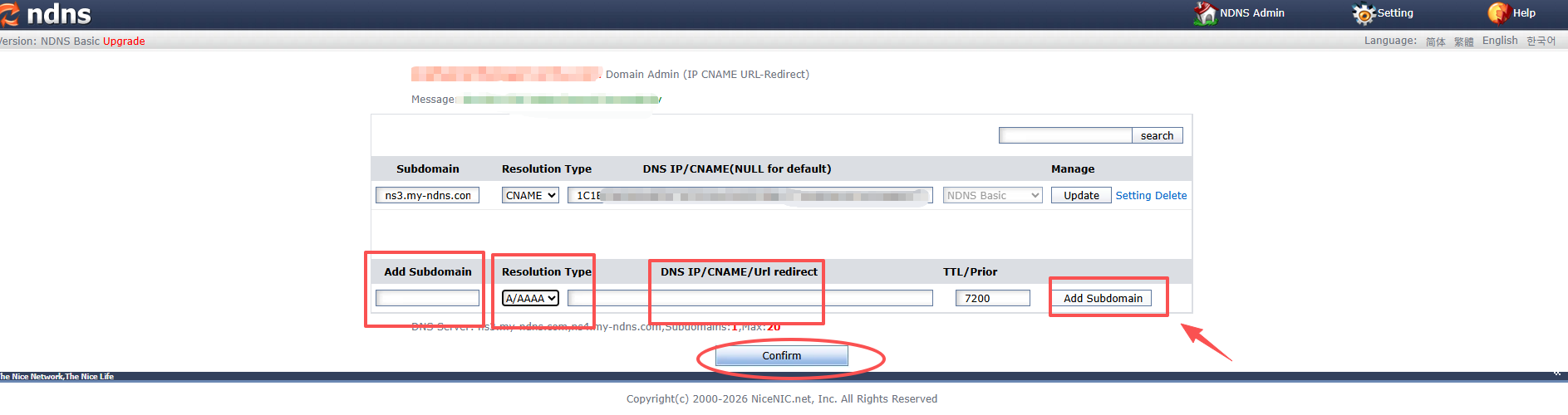 NiceNIC - A/AAAA recouds