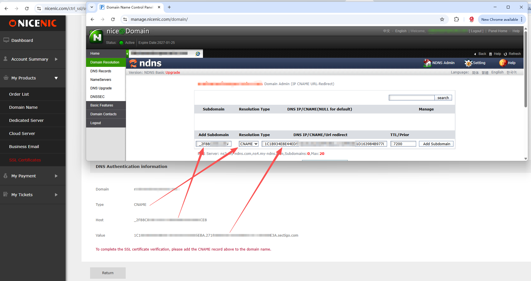 NiceNIC- CNAME recoud NiceNIC- CNAME recoud