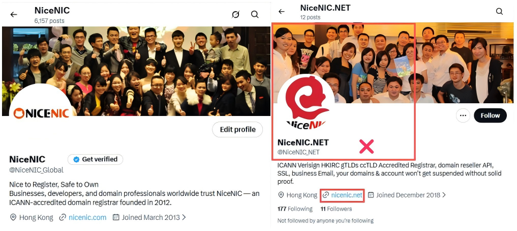 NiceNIC's Official Statement Regarding Unauthorized Social Media Impersonation