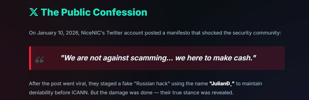 NiceNIC Public Statement: Strengthening Cybersecurity, Transparency, and Accountability