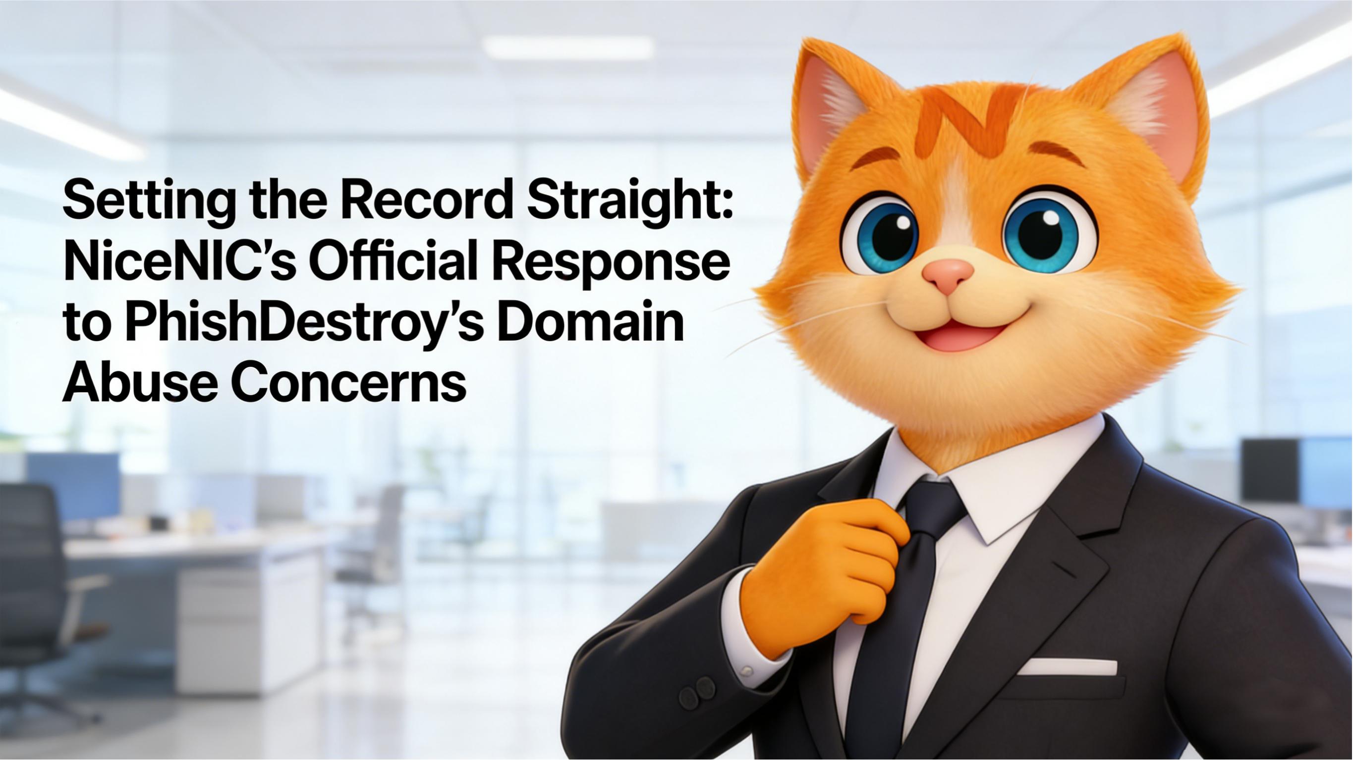 Setting the Record Straight: NiceNIC's Official Response to PhishDestroy's Domain Abuse Concerns