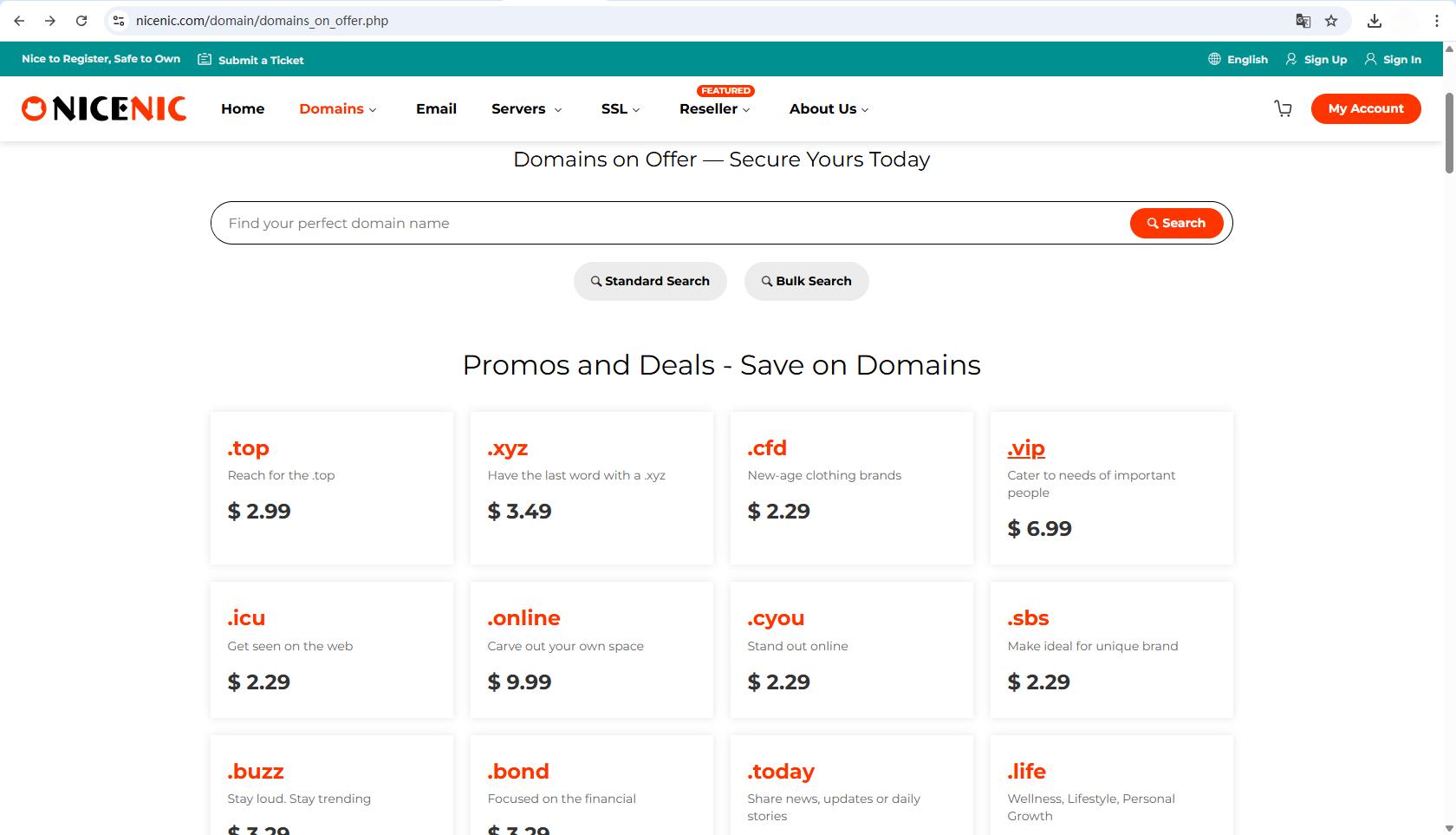 Domains on Offer: Secure Your Website Domain Name at the Best Price Today