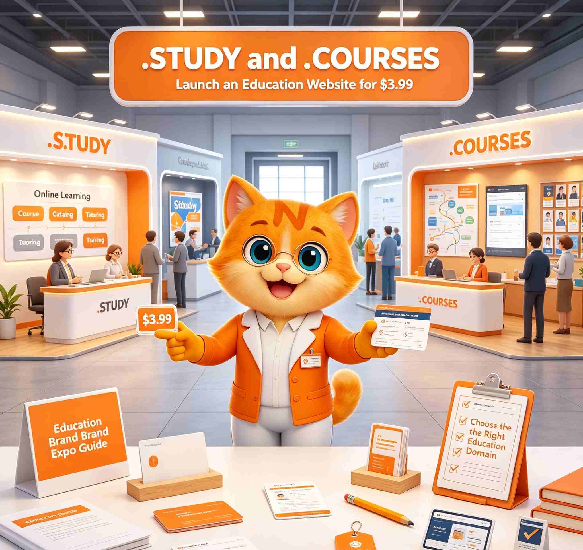 .STUDY and .COURSES Domain Promotion: Launch an Education Website for $3.99