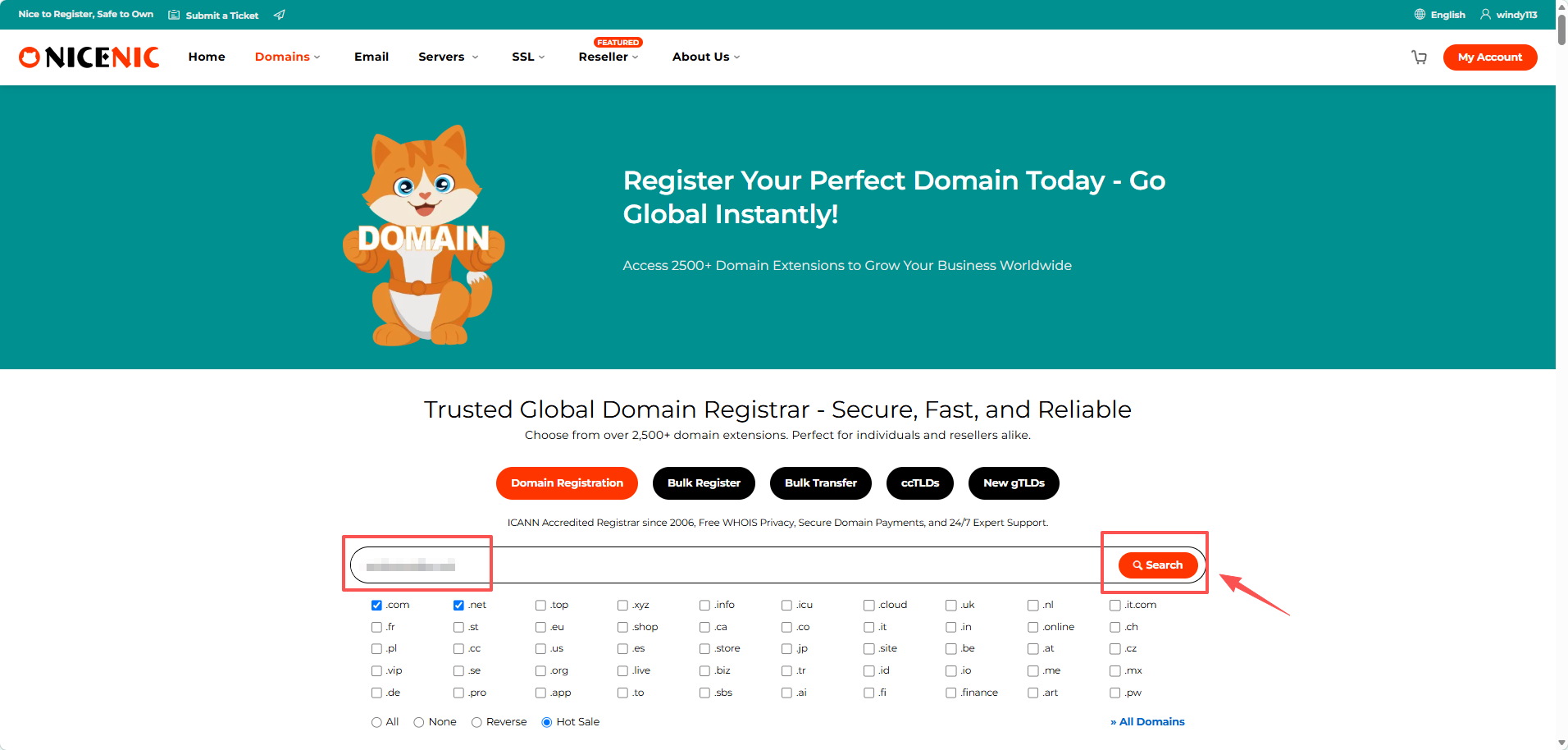 How to Registrovat a .CA Doména at NiceNIC