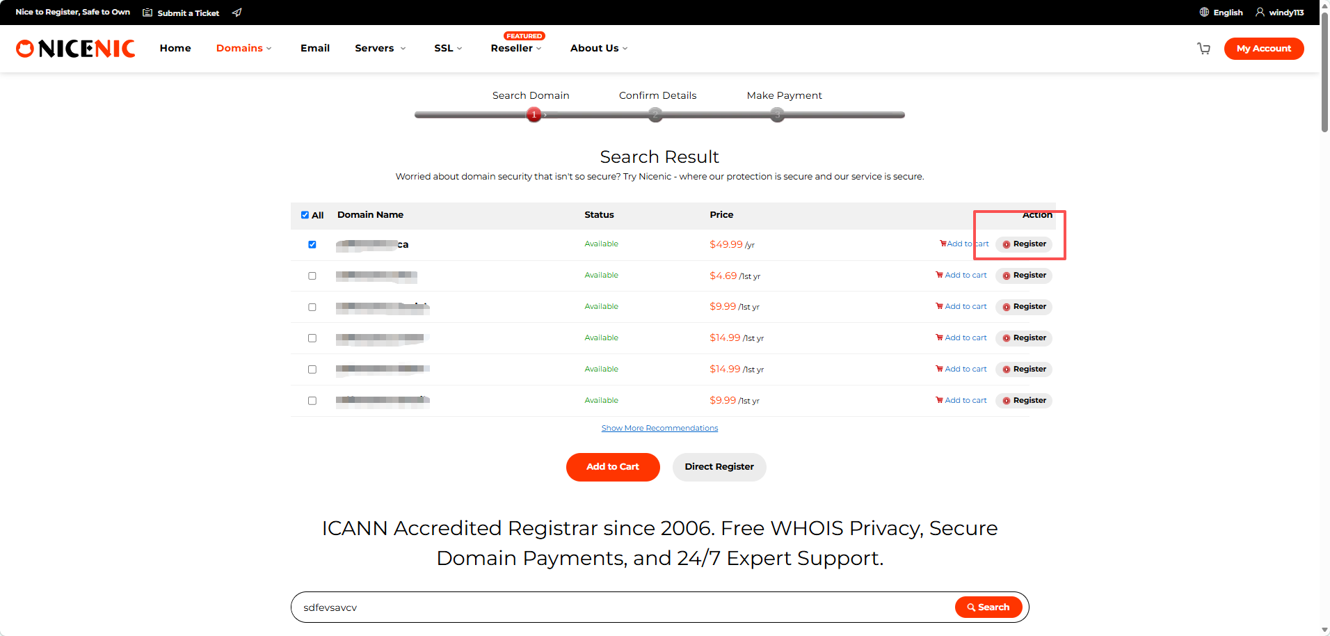 How to Registrovat a .CA Doména at NiceNIC