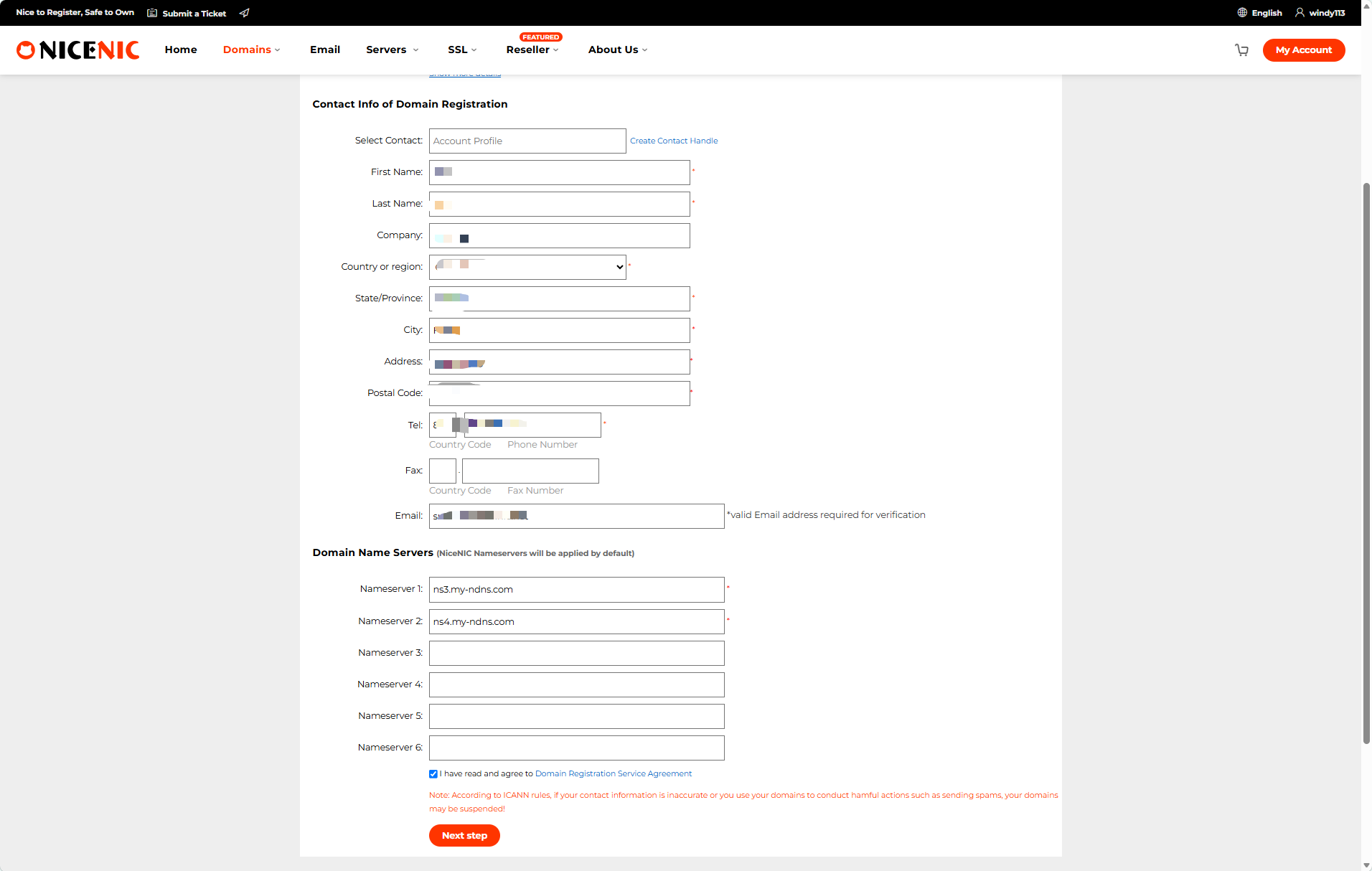 How to Registrovat a .IN Doména at NiceNIC