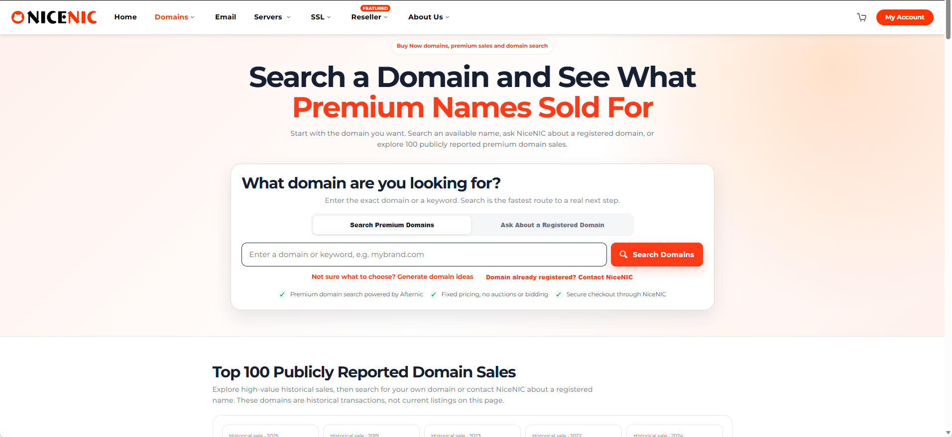 Premium Domain Search Made Easier: NiceNIC Upgrades Buy Now Market Premium Domain Search Made Easier: NiceNIC Upgrades Buy Now Market