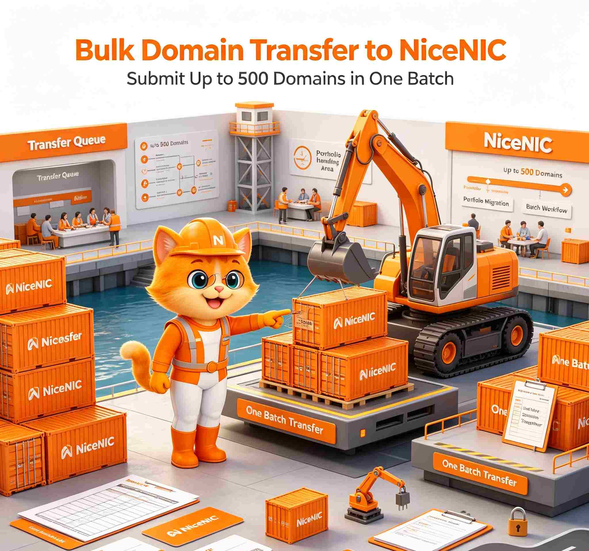 Bulk Domain Transfer to NiceNIC: Submit Up to 500 Domains in One Batch Bulk Domain Transfer to NiceNIC: Submit Up to 500 Domains in One Batch