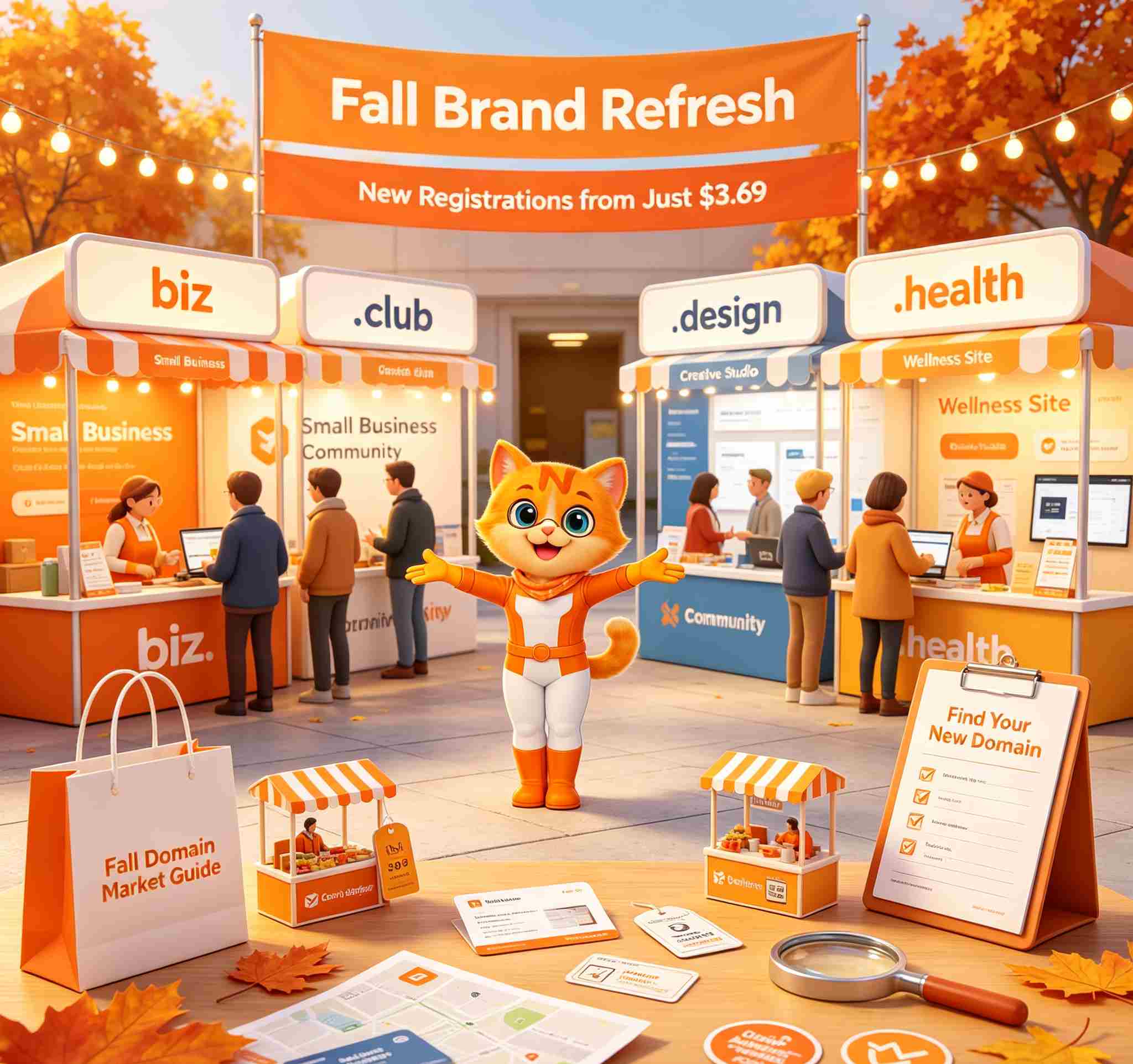 Fall Brand Refresh - New .biz, .club, .design and .health Registrations from Just $3.69 Fall Brand Refresh - New .biz, .club, .design and .health Registrations from Just $3.69