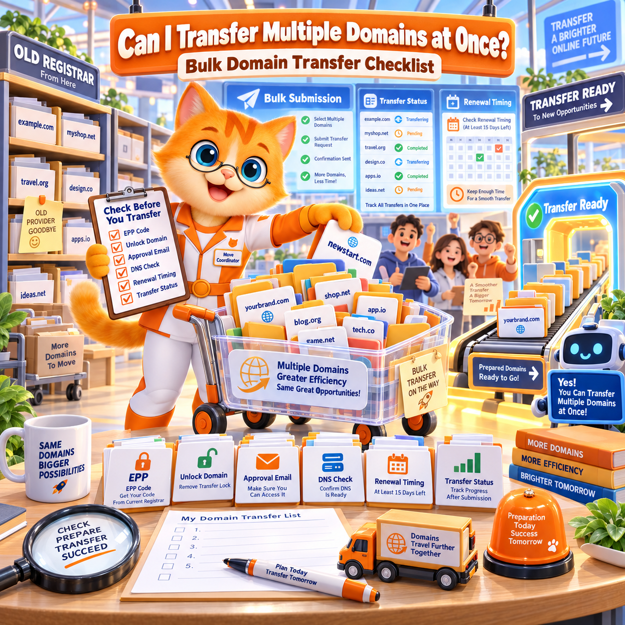 Can I Transfer Multiple Domains at Once? Bulk Domain Transfer Checklist