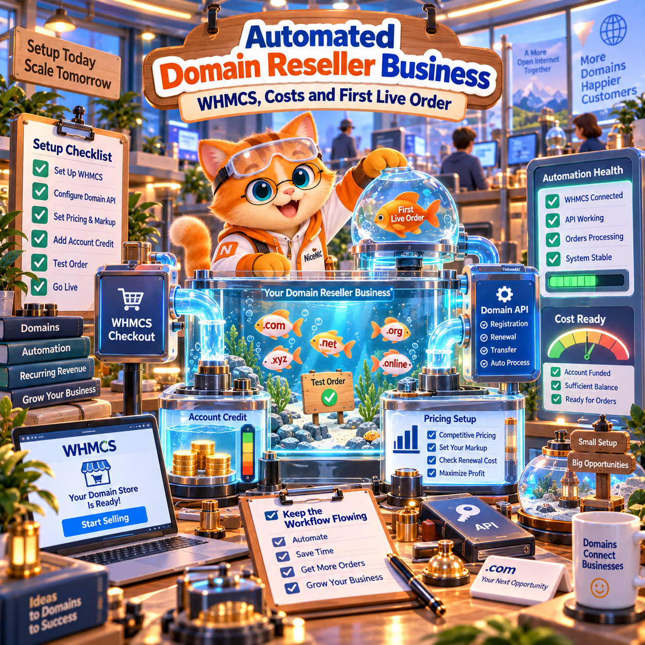 How to Build an Automated Domain Reseller Business with WHMCS in 2026: Setup, Costs & First Live Order How to Build an Automated Domain Reseller Business with WHMCS in 2026: Setup, Costs & First Live Order