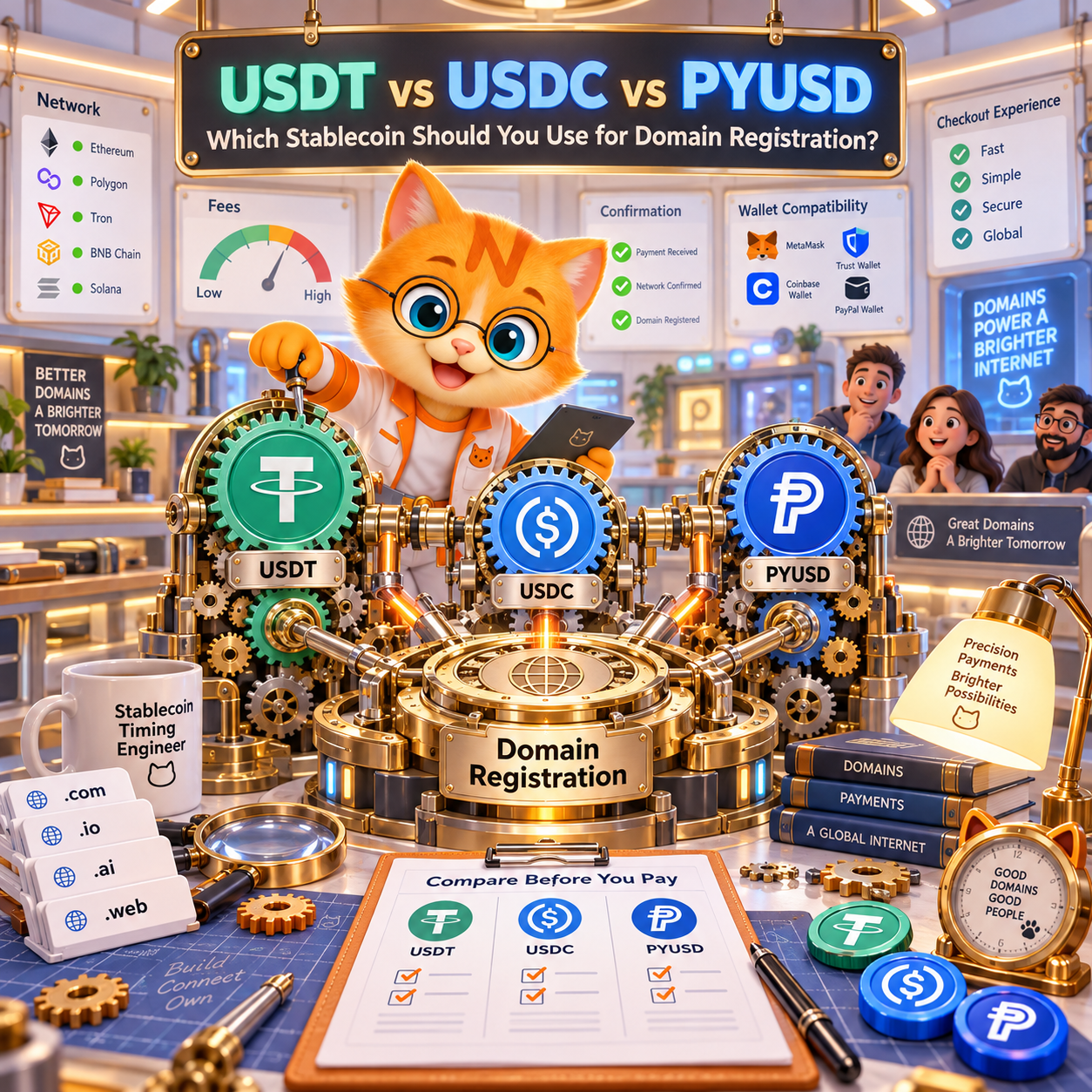 USDT vs USDC vs PYUSD for Domain Registration: Which Stablecoin Should You Use? USDT vs USDC vs PYUSD for Domain Registration: Which Stablecoin Should You Use?