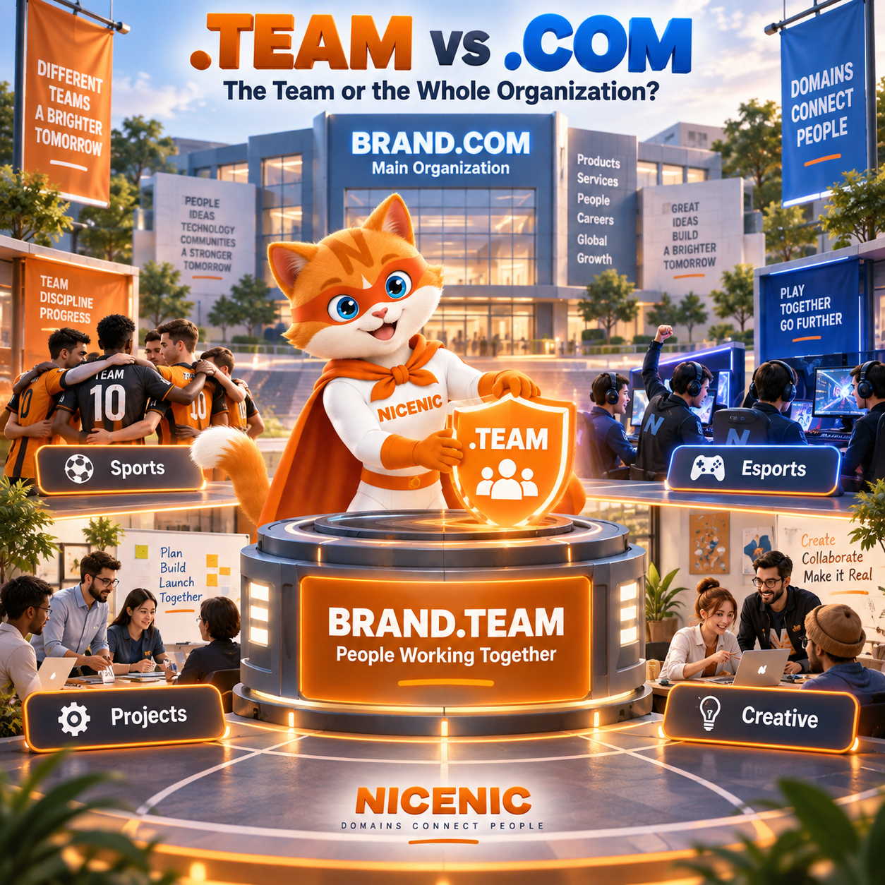 .TEAM vs .COM: Which Domain Is Better for Sports Teams, Esports, Work Groups, or a Business?