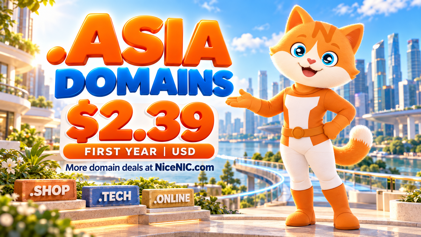 .ASIA Domains Now $2.39 for the First Year at NiceNIC .ASIA Domains Now $2.39 for the First Year at NiceNIC