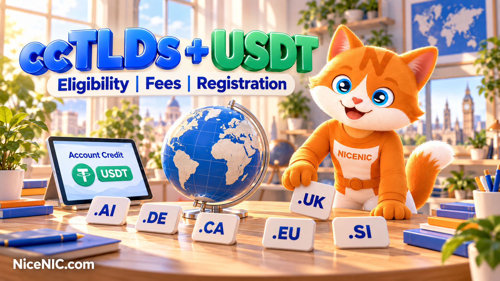 Buy ccTLD Domains With USDT: Eligibility, Fees and Registration Steps