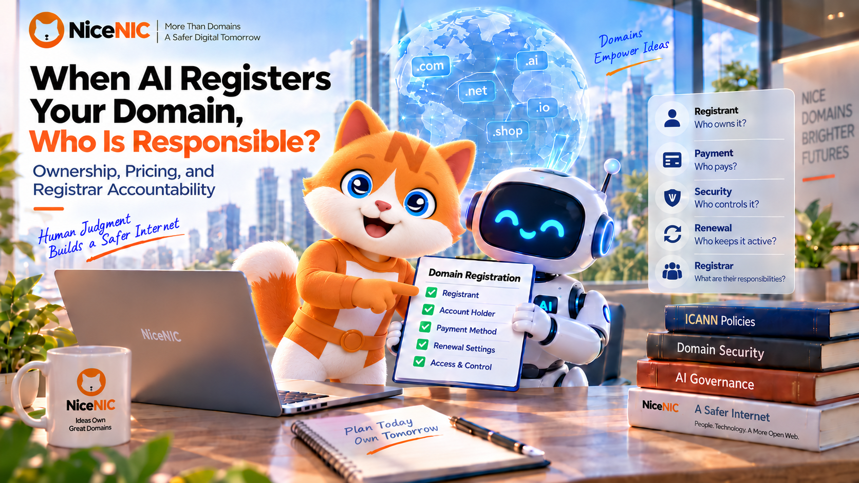 When AI Registers Your Domain, Who Is Responsible? Ownership, Pricing, and Registrar Accountability