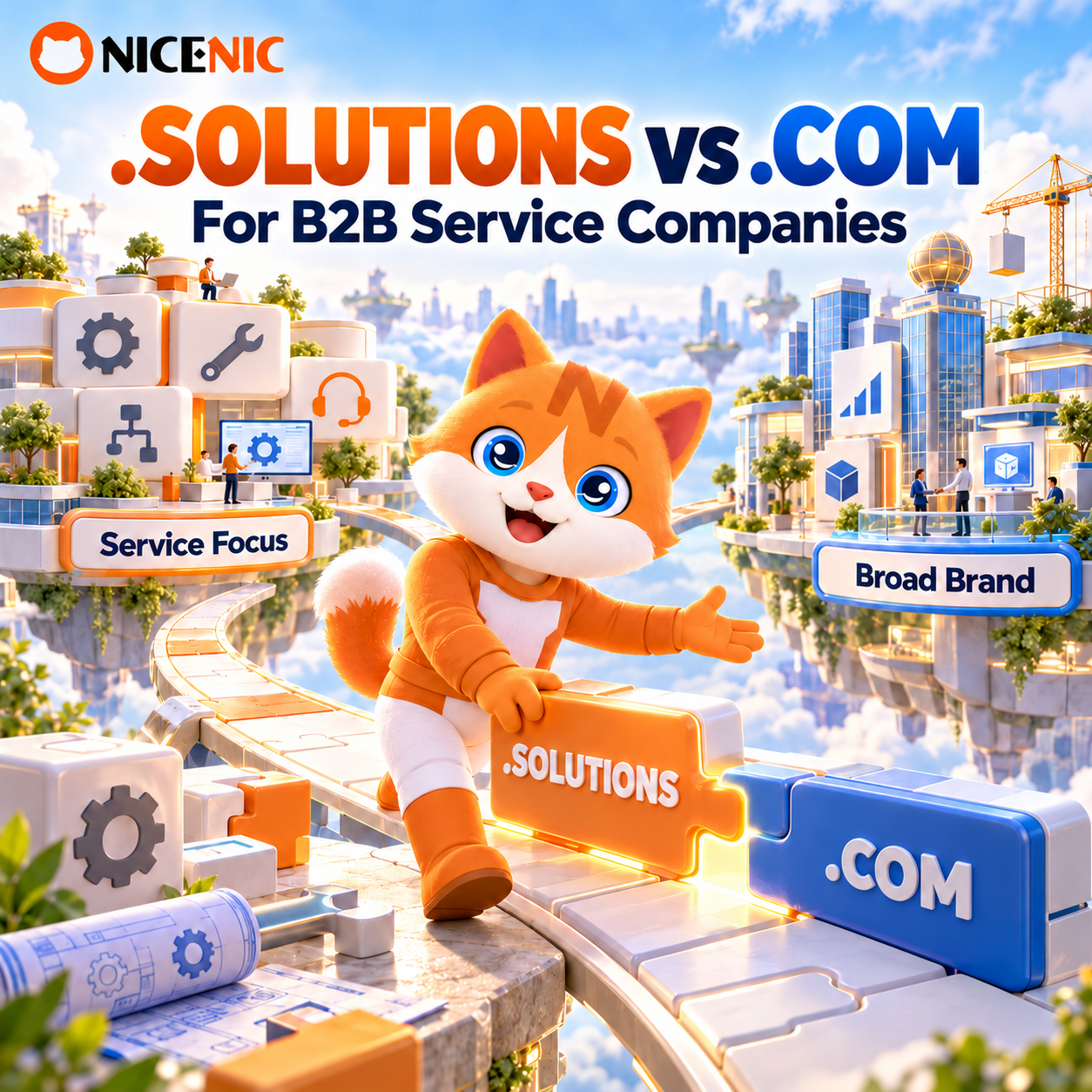 .SOLUTIONS vs .COM: Which Domain Is Better for B2B Service Companies?