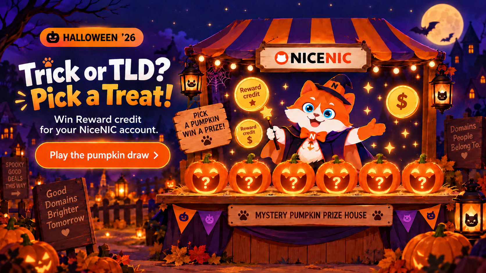 Trick or TLD? NiceNIC Halloween 2026: Pick a Pumpkin, Discover a Treat