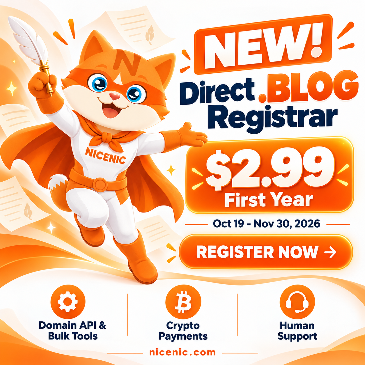 .BLOG Domains for $2.99: Start Your Blog with NiceNIC .BLOG Domains for $2.99: Start Your Blog with NiceNIC
